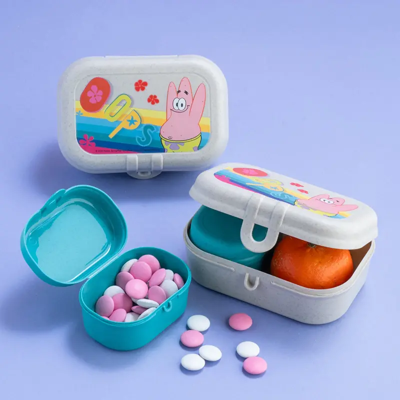 Koziol Organic Sand Lunch Box Sæt Pascal Ready Mini Spongebob Patrick 2