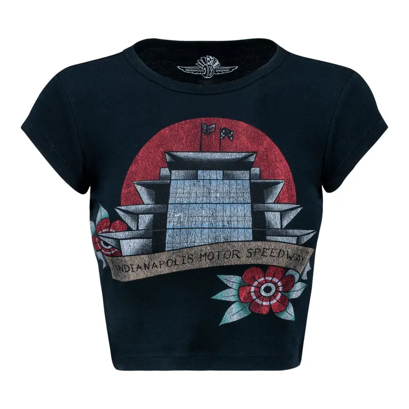Ladies Indianapolis Motor Speedway Pagoda Baby Tee 1