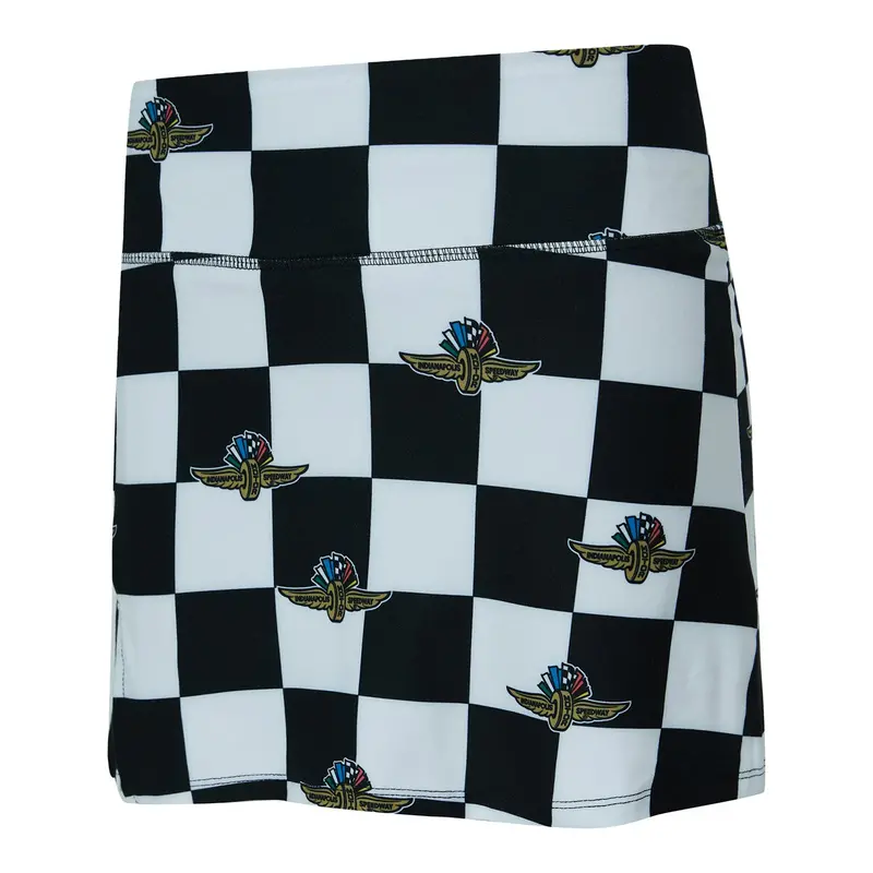 Ladies Wing Wheel Flag Checkered Mosaic Skort 1