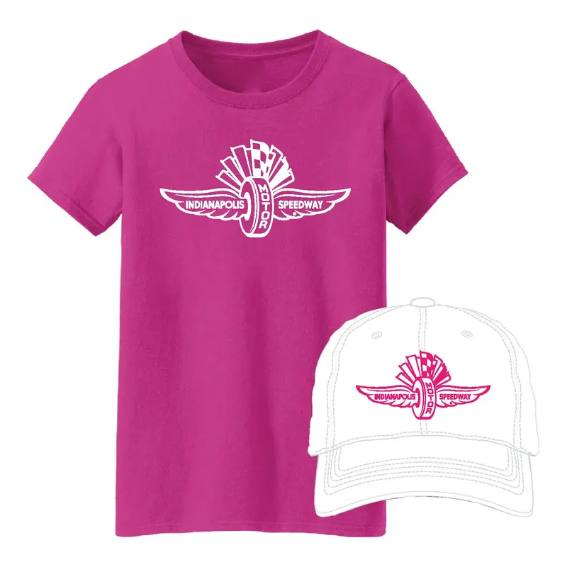 Ladies Wing Wheel Flag Hat Tee Combo 1