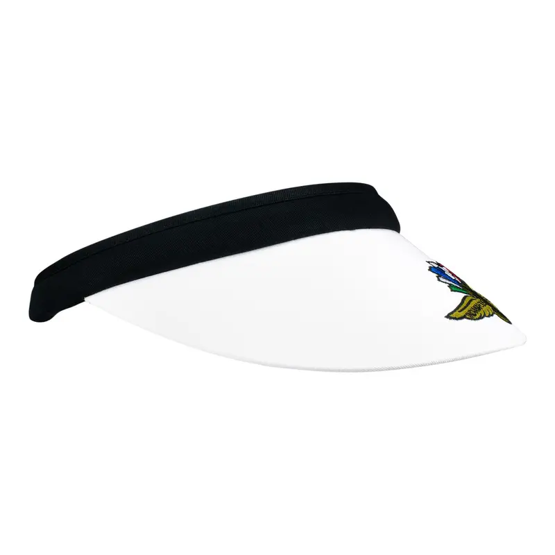 Ladies Wwf White And Checkered Visor 2