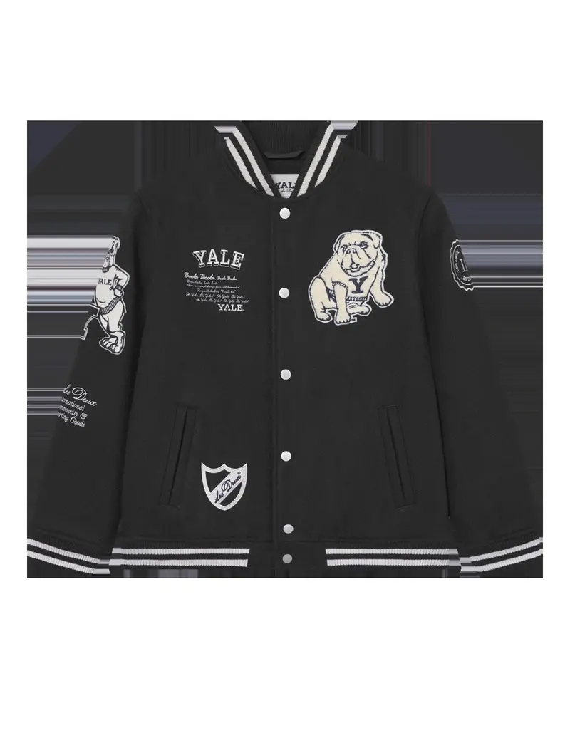 Les Deux Kids Black/Black Yale Uld Varsity Jakke Kids 1