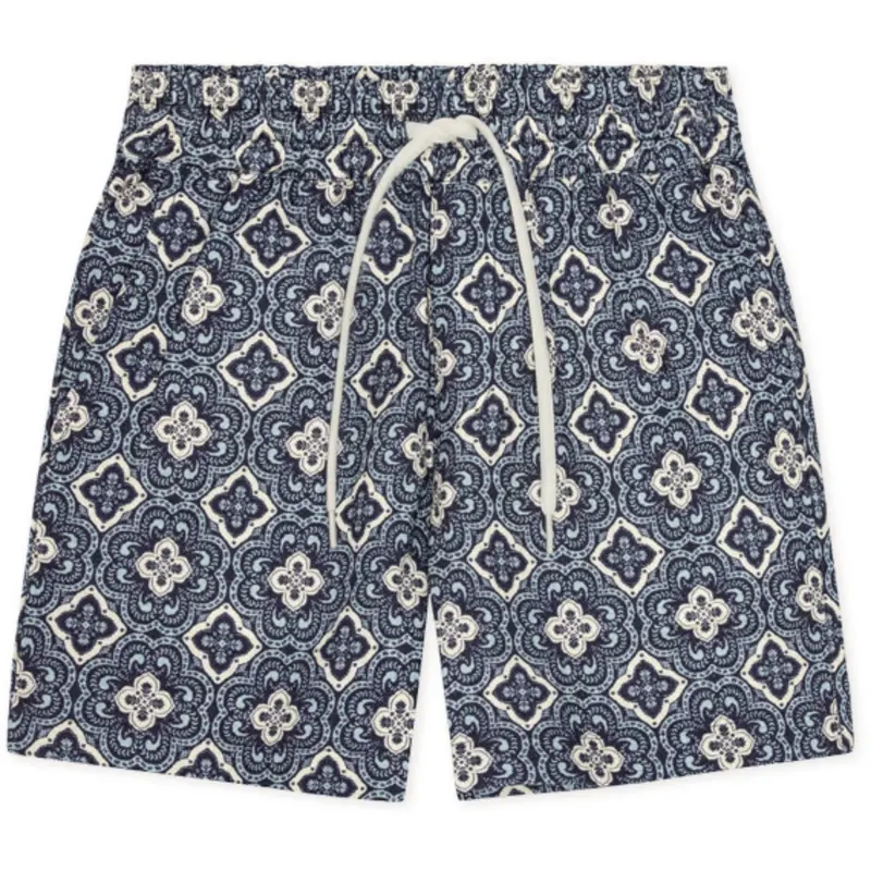 Les Deux Kids Blue Fog Harry Arabesque Aop Shorts 1