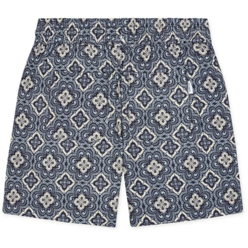 Les Deux Kids Blue Fog Harry Arabesque Aop Shorts 3