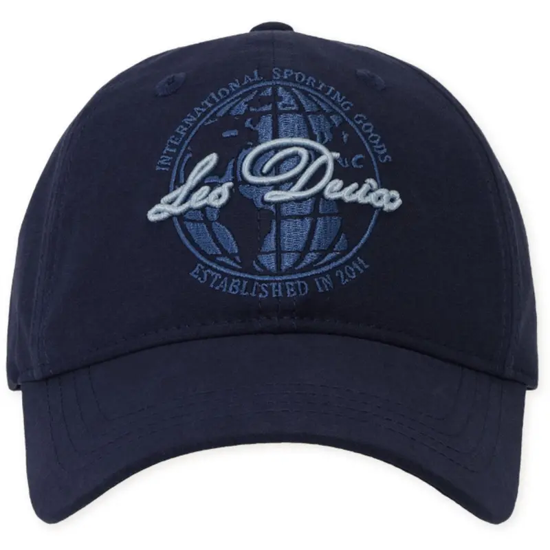 Les Deux Kids Dark Navy Globe Logo Dad Kasket 1