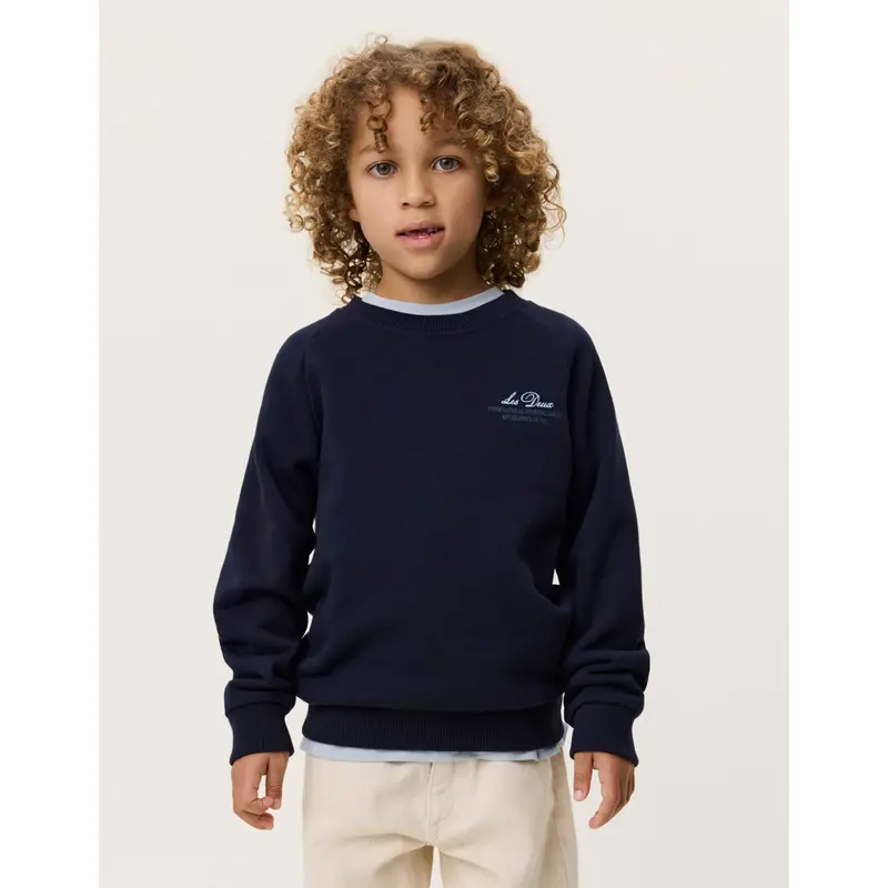 Les Deux Kids Dark Navy Globe Sweatshirt 5