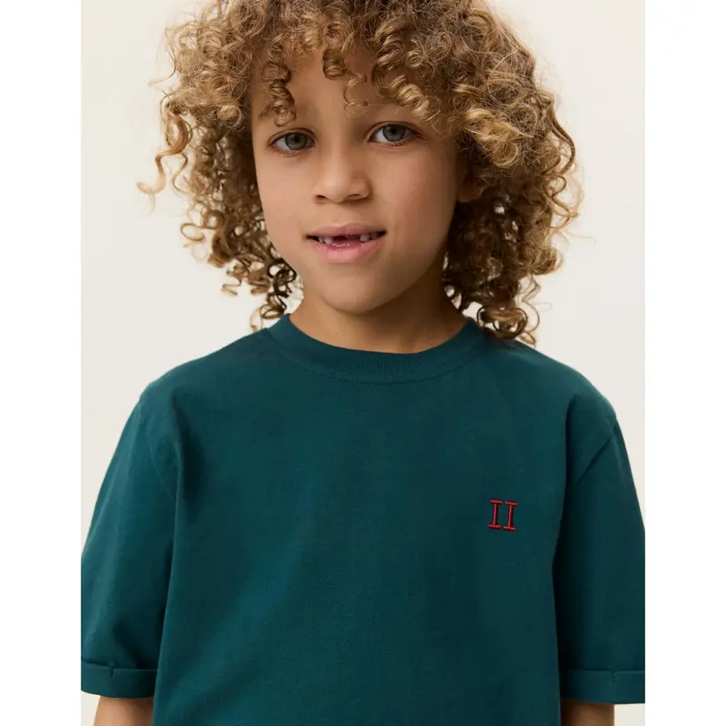 Les Deux Kids Sea Moss Green Norregaard Contrast T-Shirt 3