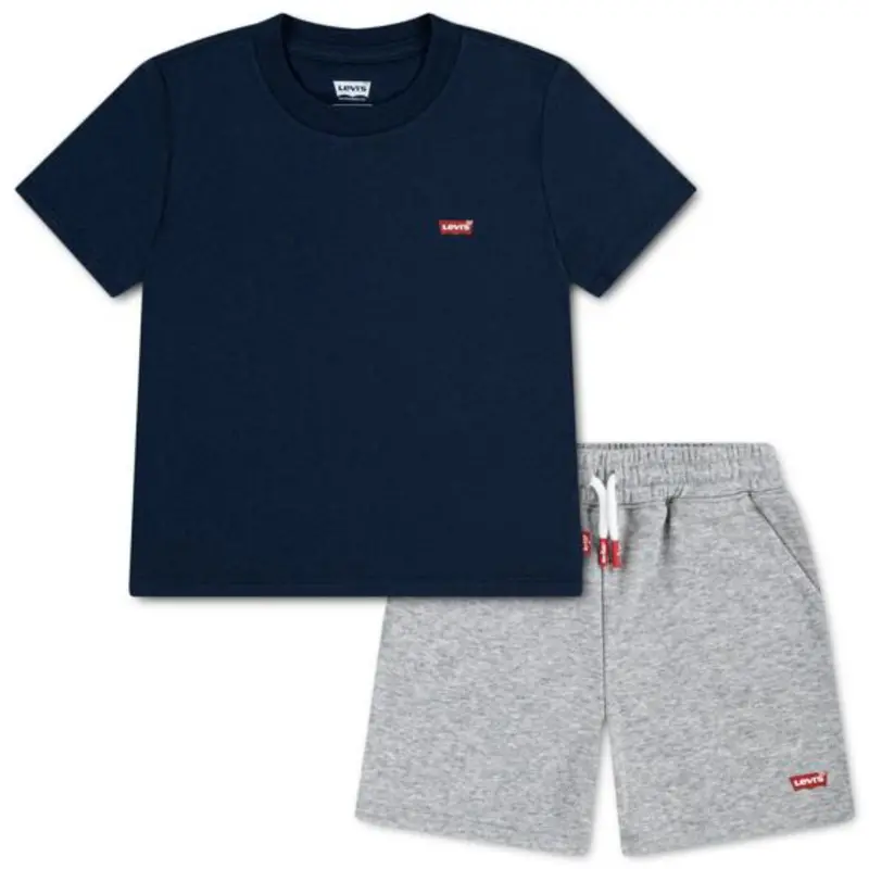 Levi's Dress Blues Lvb Batwing T-Shirt & Strik Shorts Sæt 1