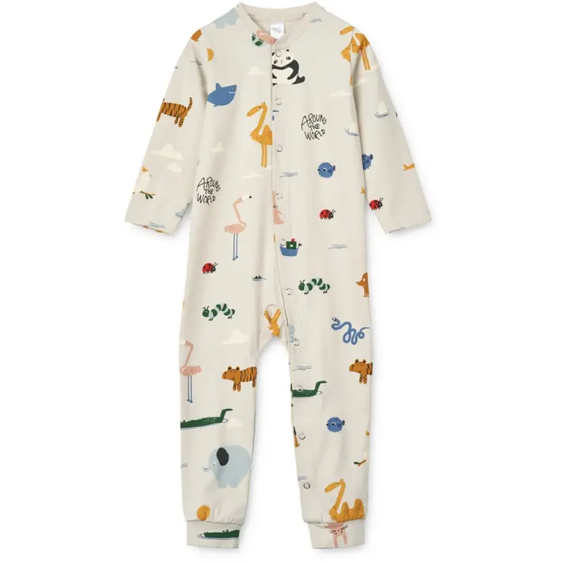Liewood Around The World / Sandy Birk Printed Pyjamas Buksedragt 1