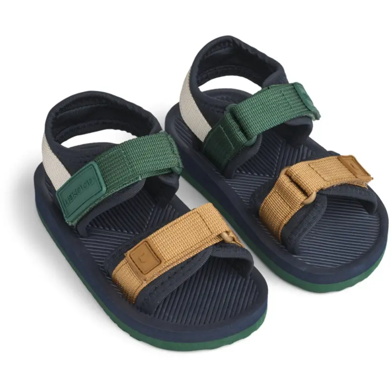 Liewood Classic Navy Multi Mix Monty Sandaler 1