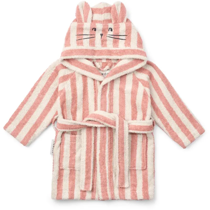 Liewood Coral Blush / Creme De La Creme Stripe Lily Badekåbe 1