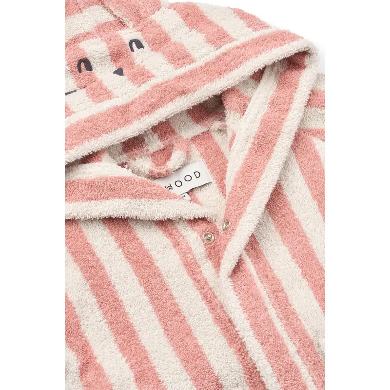 Liewood Coral Blush / Creme De La Creme Stripe Lily Badekåbe 2