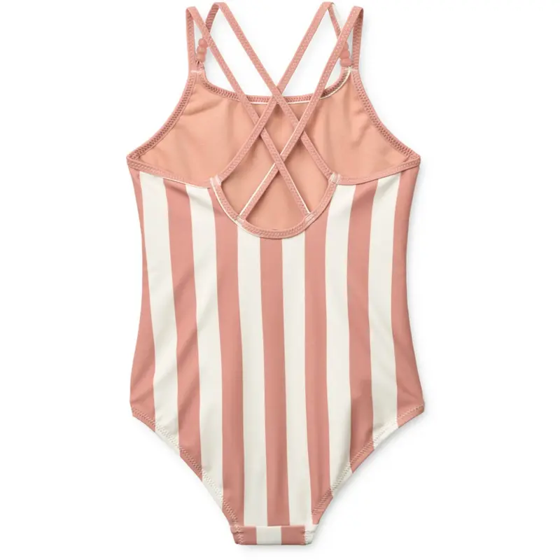 Liewood Coral Blush / Creme De La Creme Stripe Suna Stripe Badedragt 2