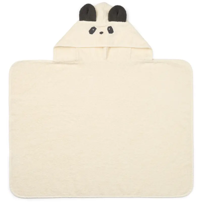 Liewood Creme De La Creme Vilas Panda Baby Hooded Håndklæde 1