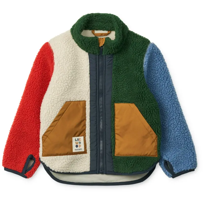 Liewood Garden Green Multi Mix Noam Pile Jakke 1