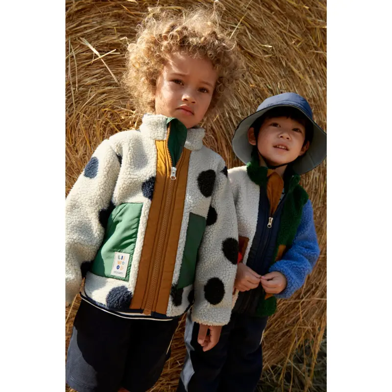 Liewood Garden Green Multi Mix Noam Pile Jakke 3
