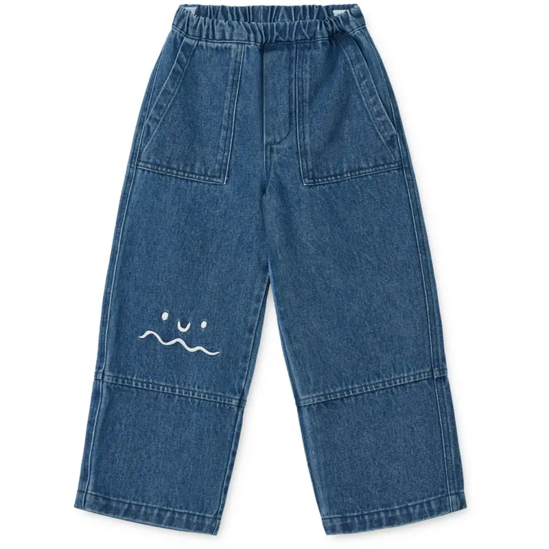 Liewood Medium Blue Denim Cesar Placement Denim Bukser 1