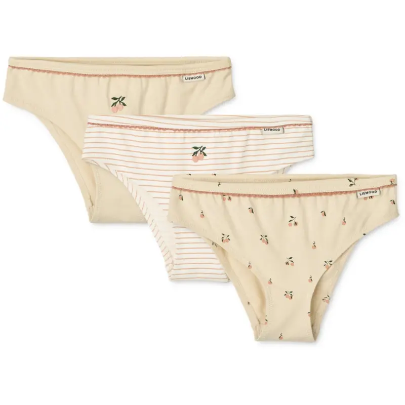 Liewood Mini Peach Sea Shell Mix Aylin Underbukser 3-Pak 1