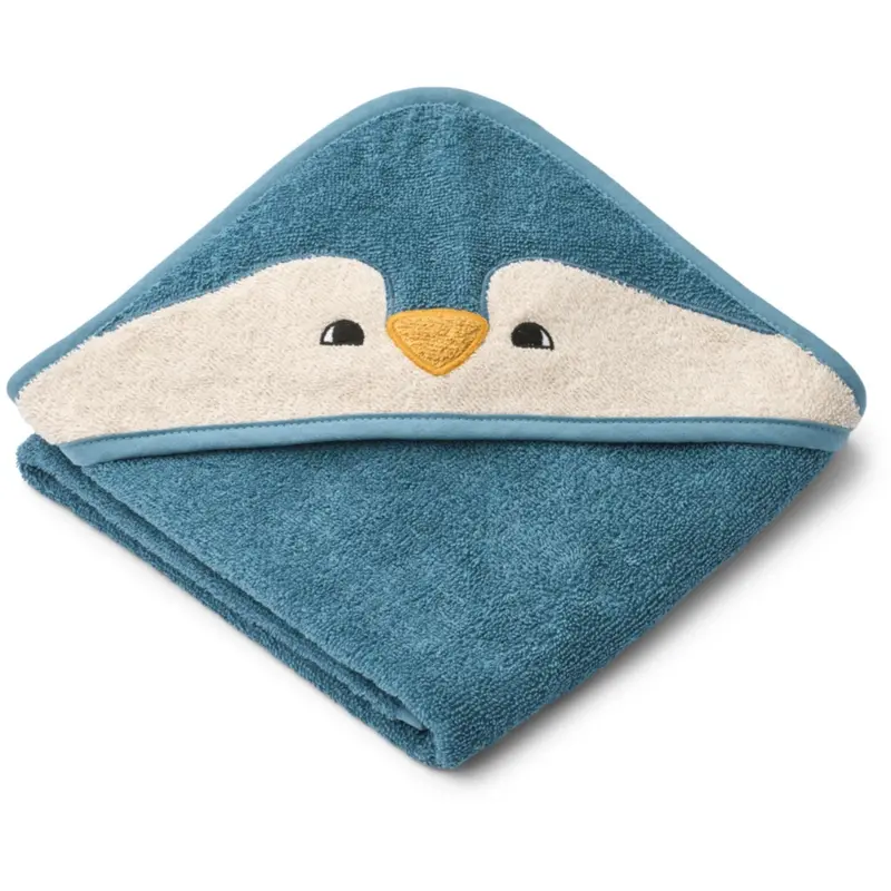 Liewood Oceanview Mix Albert Penguin Hooded Håndklæde 1