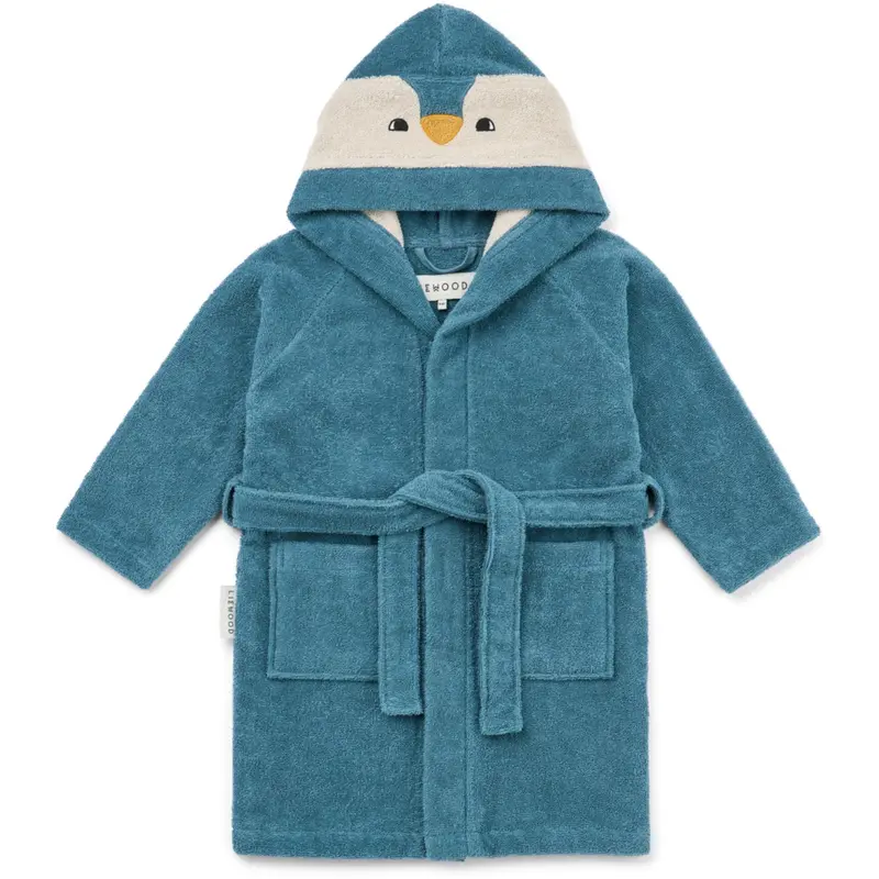 Liewood Oceanview Mix Lily Penguin Badekåbe 1
