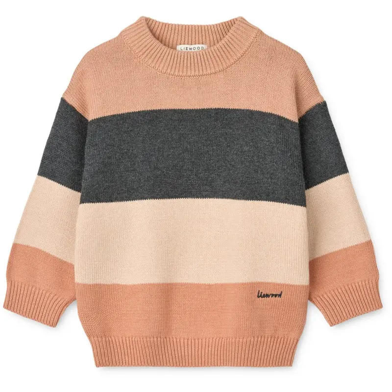 Liewood Pale Tuscany Multi Mix Orlane Stripe Strik Jumper 1