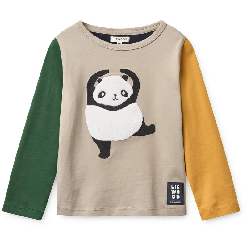 Liewood Panda / Mist / Classic Navy Multi Mix Apia Placement Bluse 1