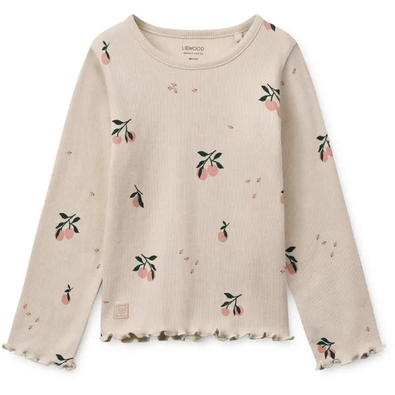Liewood Peach / Sea Shell Nieve Printed Longsleeve Rib Bluse 1
