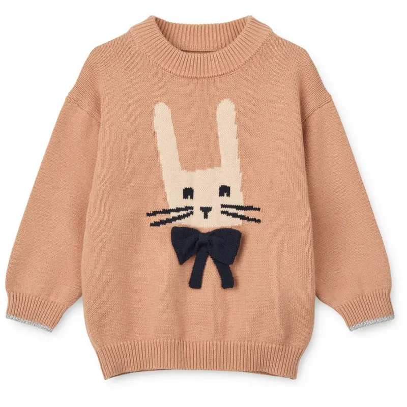 Liewood Rabbit / Pale Tuscany Orlane Embroidery Strik Jumper 1