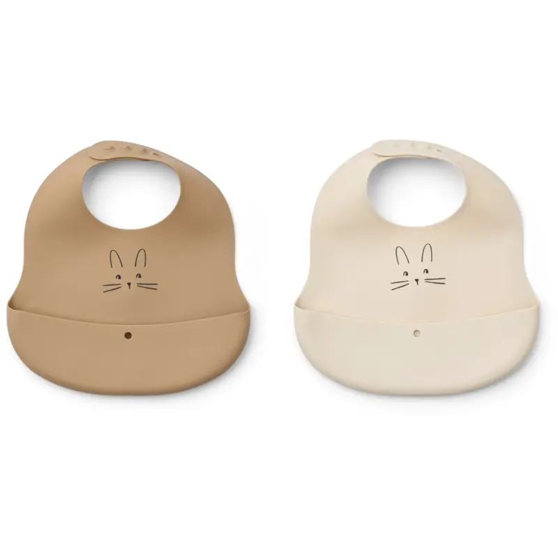 Liewood Rabbit Sandy / Oat Ember Printed Hagesmæk 2-Pack 1