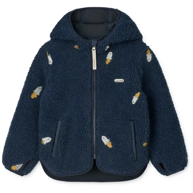 Liewood Rocket / Classic Navy / Embroidery Mara Pile Jakke 1