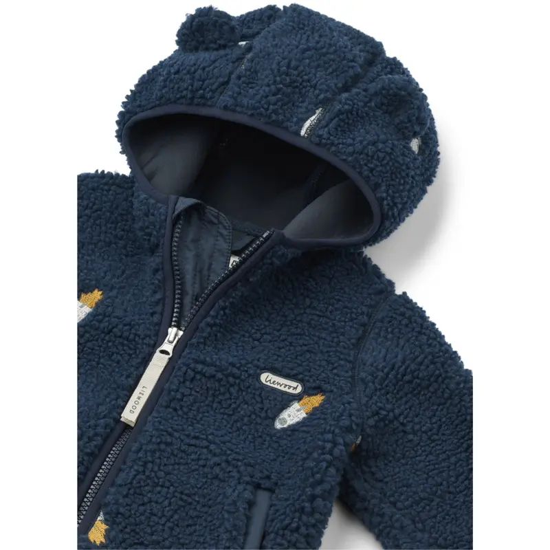 Liewood Rocket / Classic Navy / Embroidery Mara Pile Jakke Med Ears 2