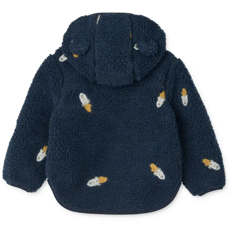 Liewood Rocket / Classic Navy / Embroidery Mara Pile Jakke Med Ears 4