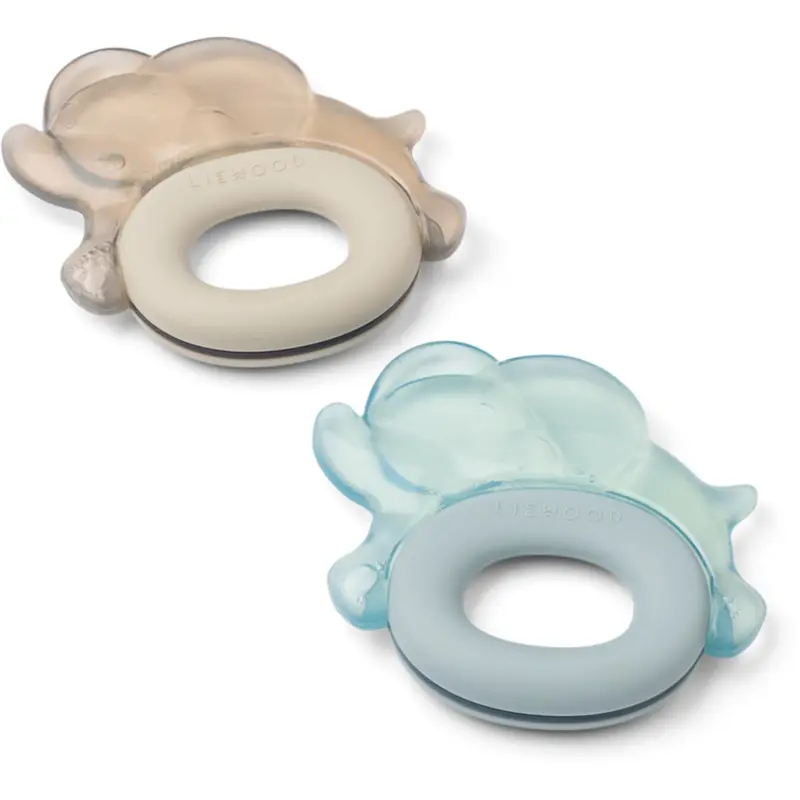 Liewood Sandy / Dove Blue Rita Elephant Cooling Bidering 2-Pak 1