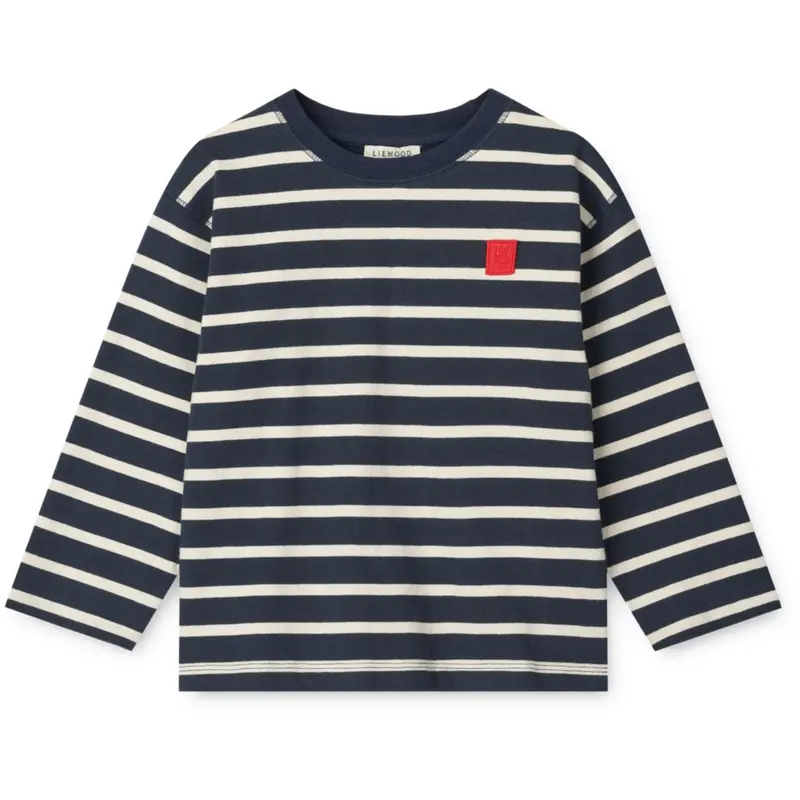 Liewood Stripe Classic Navy / Creme De La Creme Tyler Stripe Bluse 1