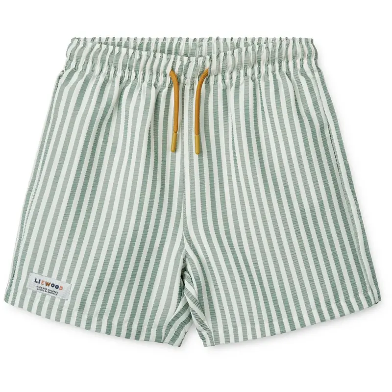 Liewood Stripe Peppermint / Crisp White Duke Stripe Badeshorts 1