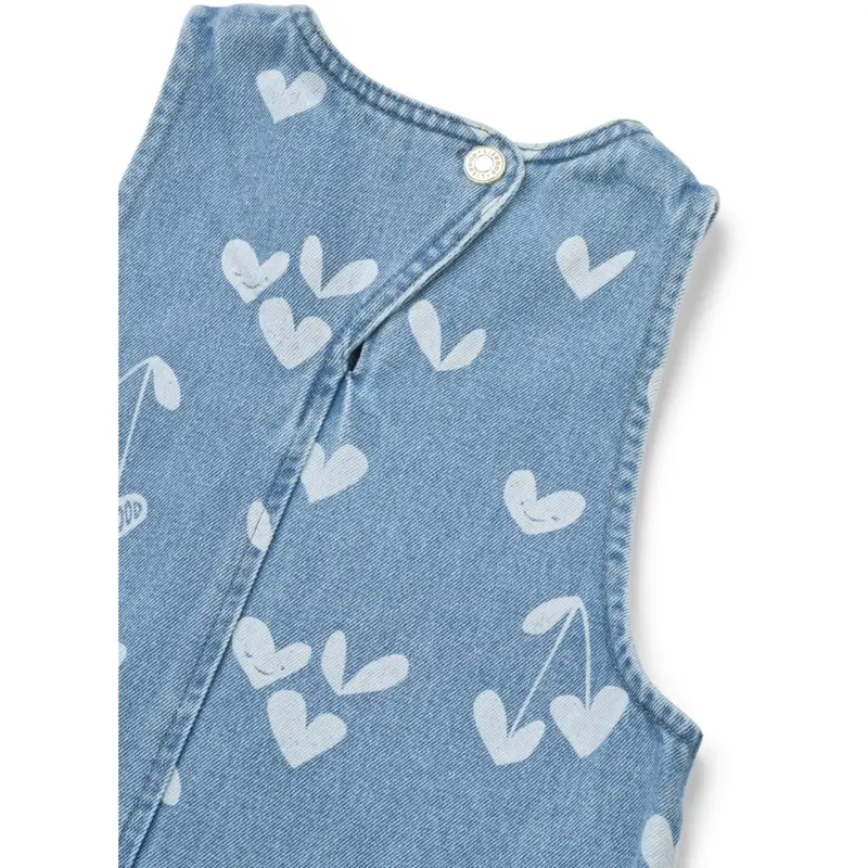 Liewood Sweethearts / Light Blue Denim Angelica Printed Denim Flæse Kjole 2