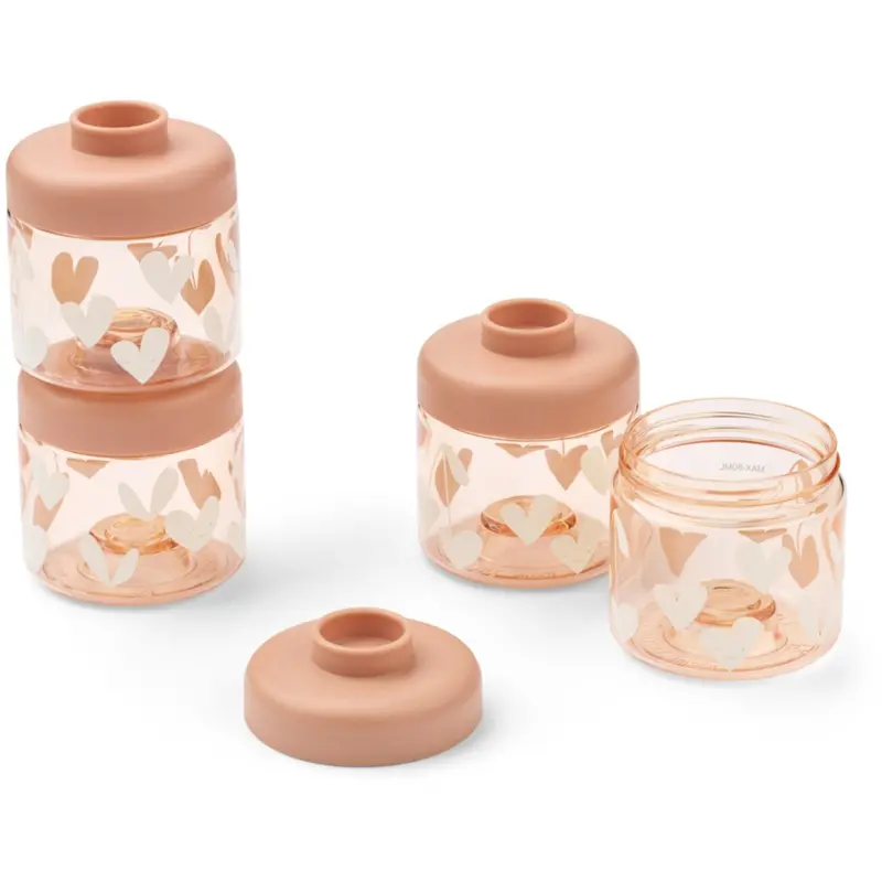 Liewood Sweethearts / Pale Tuscany Dominique Food Tritan Boxes 100 Ml 4-Pak 1