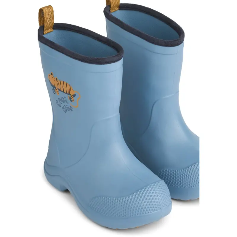 Liewood Tiger / Beach Blue Aston Gummistøvler 3