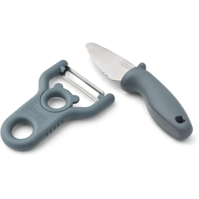 Liewood Whale Blue Pertense Skræller & Knive Sæt 1