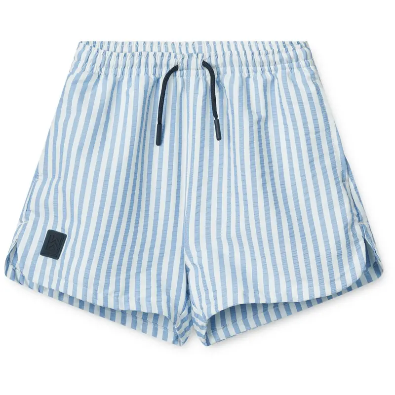 Liewood Y/D Stripe Riverside / Creme De La Creme Aiden Seersucker Board Shorts 1