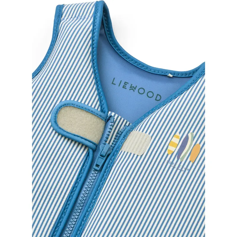 Liewood Y/D Stripe Riverside / Creme De La Creme Dove Seersucker Svømmevest 2