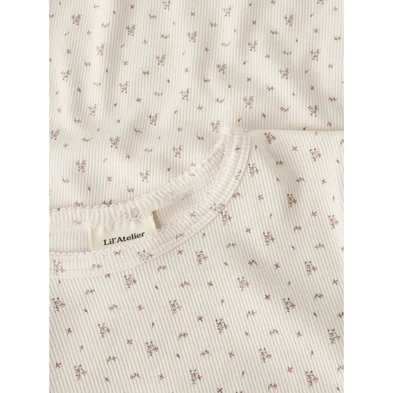 Lil'atelier Almost Mauve Flowers Nmfgago Night Sæt Lil 3