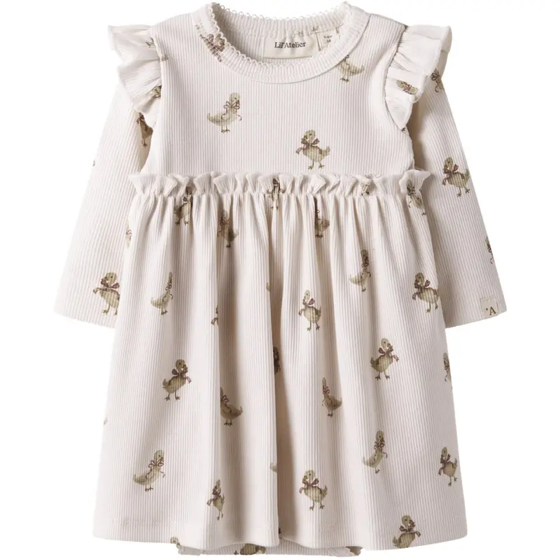 Lil'atelier Almost Mauve Goose Nbflavo Ekn Ls Body Kjole Lil 1