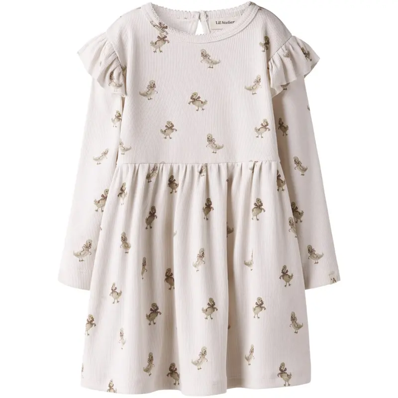Lil'atelier Almost Mauve Goose Nmflavo Esk Ls Kjole Lil 1