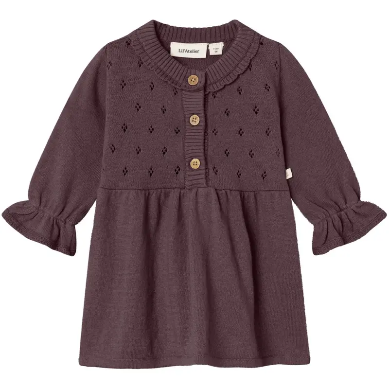 Lil'atelier Catawba Grape Nbfnimi Ls Strik Kjole Lil 1