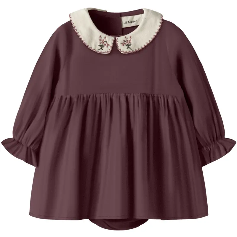 Lil'atelier Catawba Grape Nbfrebel Ls Body Kjole Solid Lil 1