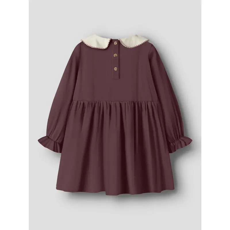 Lil'atelier Catawba Grape Nmfrebel Ls Kjole Solid Lil 2