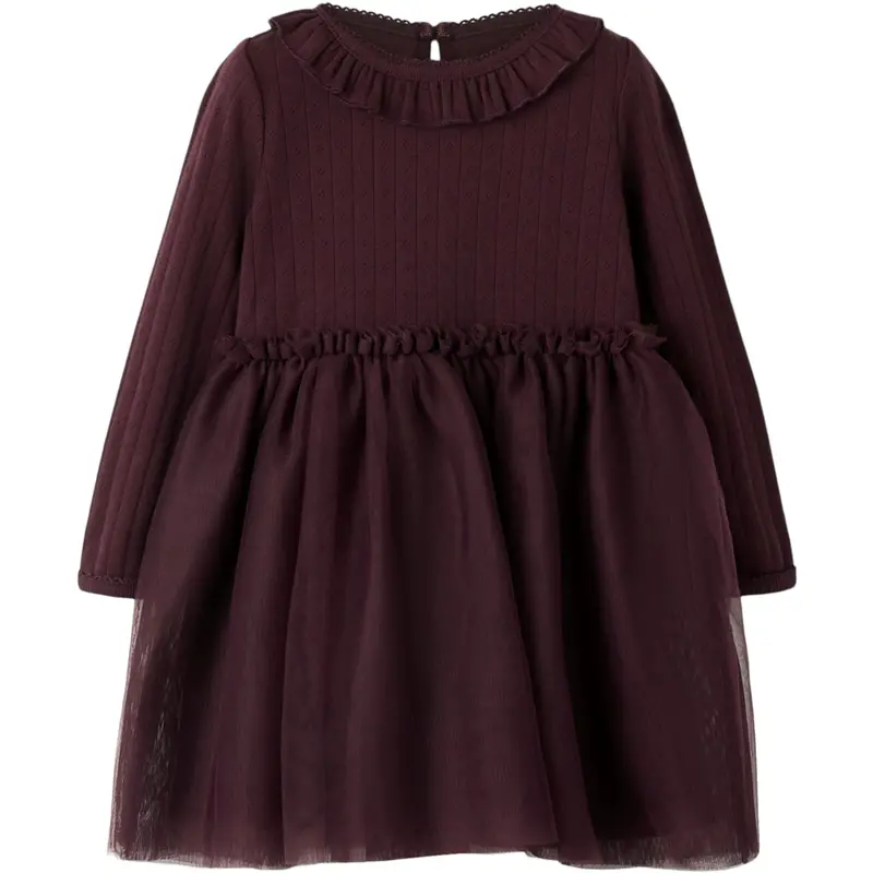 Lil'atelier Catawba Grape Nmfsolange Ls Tyl Kjole Lil 1