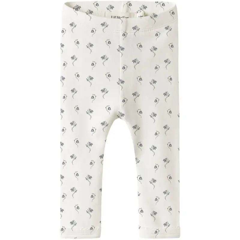Lil'atelier Coconut Milk Bell Flower Nbfgayo Sag Slim Leggings Lil 1