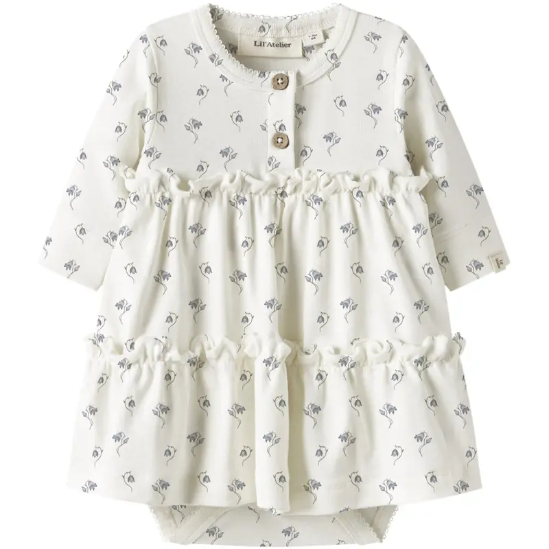 Lil'atelier Coconut Milk Bell Flower Nbfgayo Sum Ls Body Kjole Lil 1